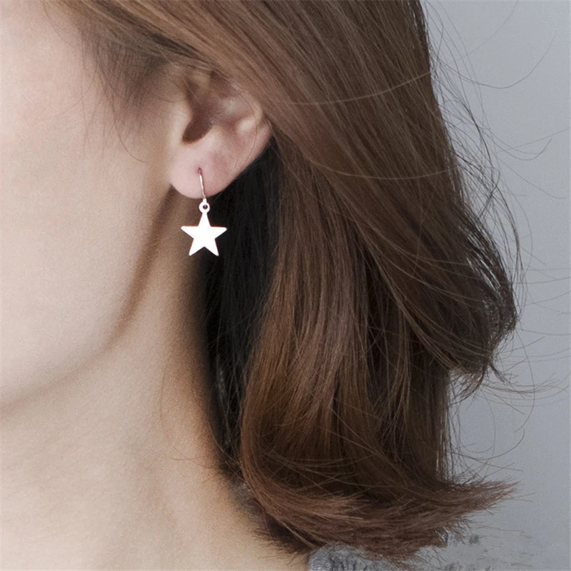 Мода звезды серьги простой Серьги пятиконечной из металла Jewelry Для женщин