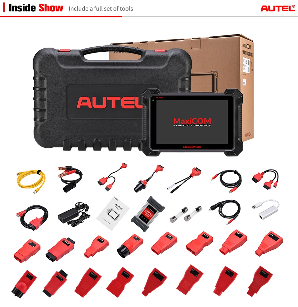 Autel MaxiCOM MK908 Pro Diagnostic Tool J 2534 Pass Through Programming Tool ECU Coding MK908P Better than MS908 PRO MS908P