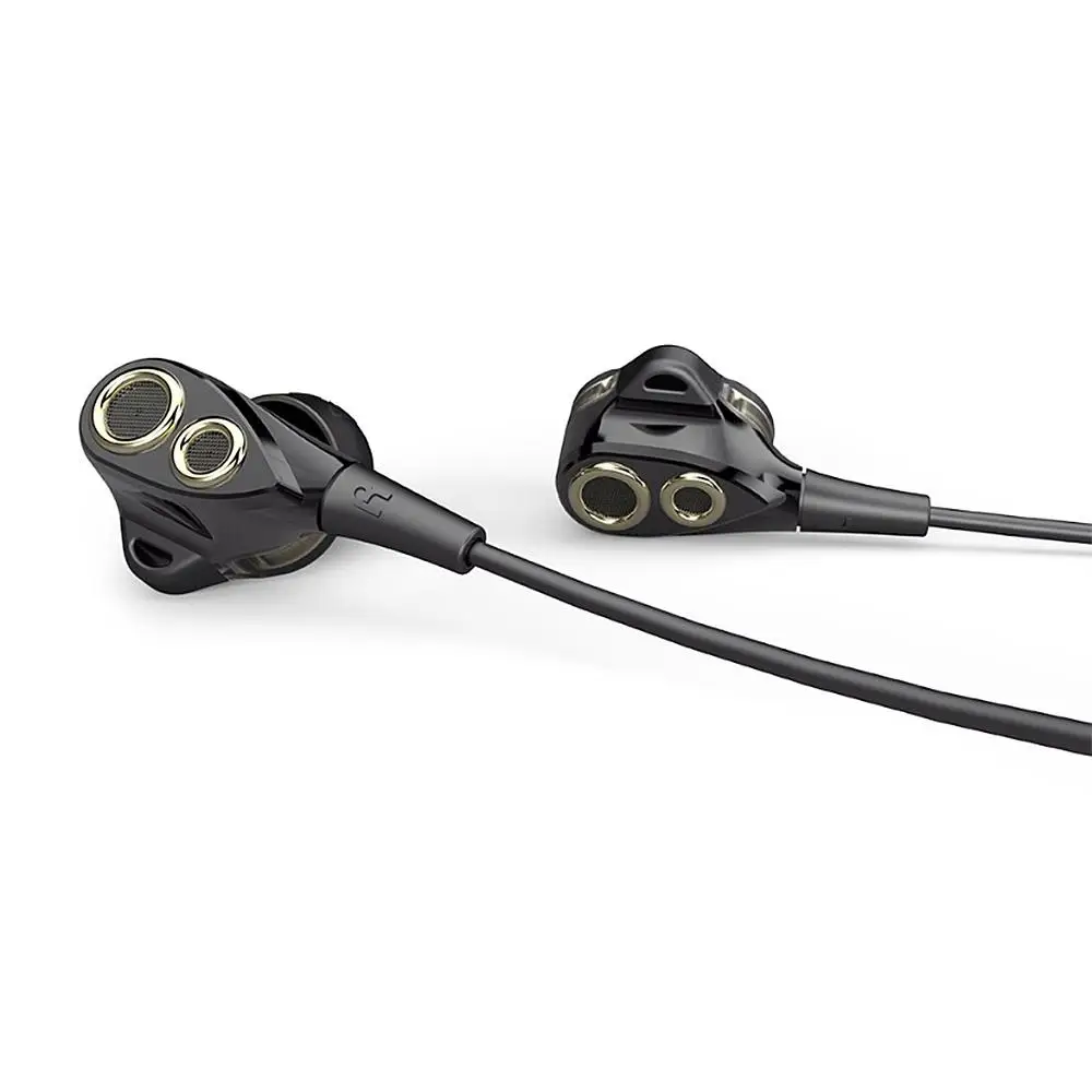 Uiisii T8 наушники вкладыши с микрофоном Stereo двойной динамические драйверы сильное