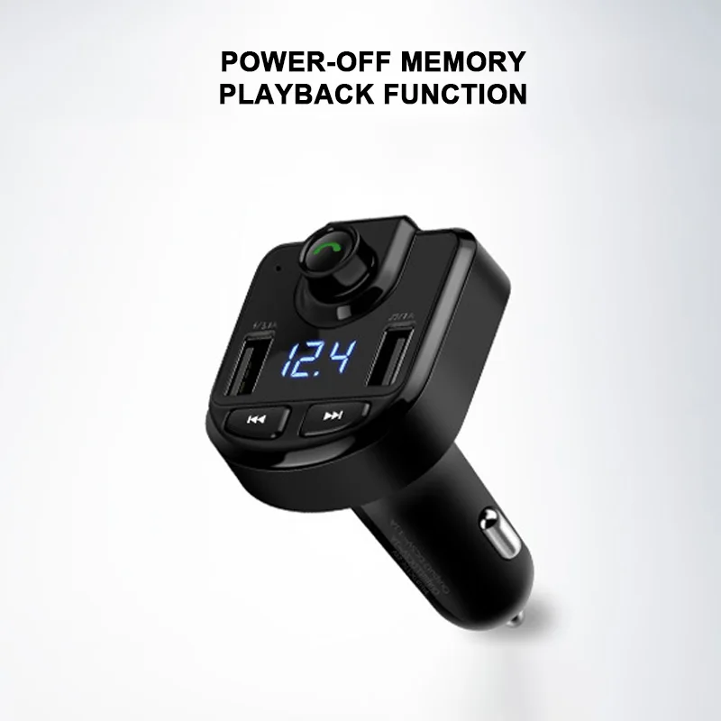 Автомобильный комплект Bluetooth, fm-передатчик, mp3-плеер, светодиодный, двойной USB, 3.1A, быстрое зарядное устройство, дисплей напряжения, музыка, воспроизведение, автомобильные аксессуары