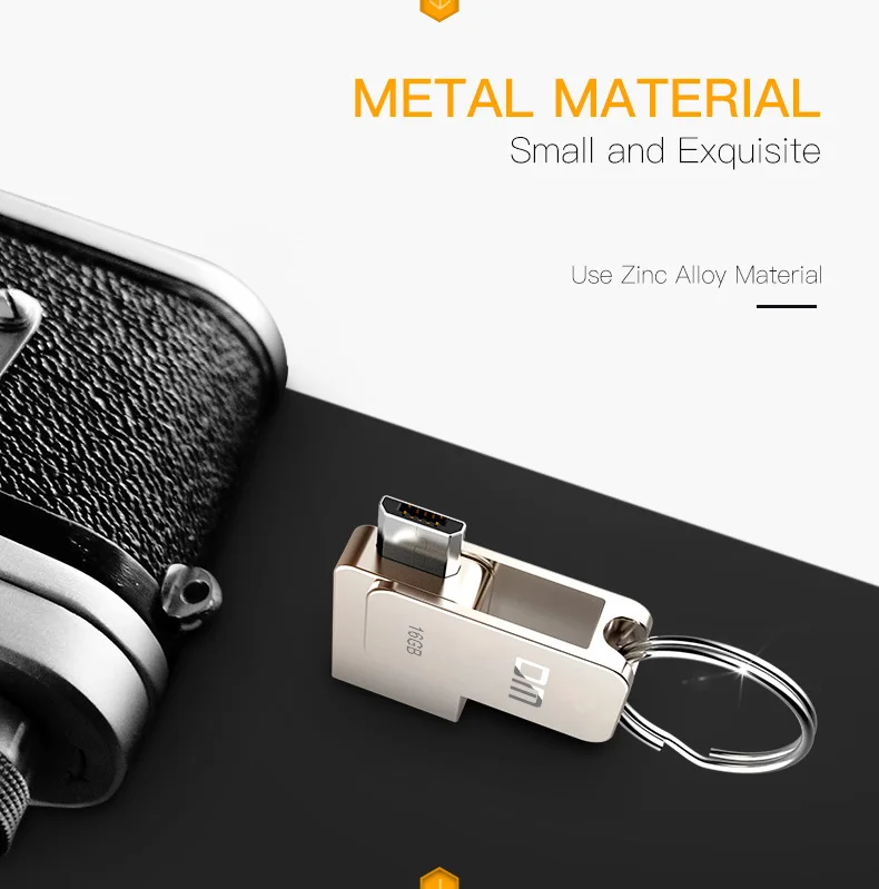 DM PD020 USB флеш-накопитель 64 Гб металл OTG 32 ГБ флеш-накопитель высокоскоростной USB карта памяти 16 Гб флеш-накопитель реальная емкость 8 Гб U диск