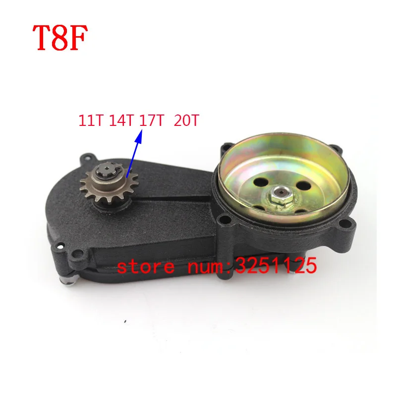 T8F 11 14 17 20 зуб 47cc 49cc карманный велосипед Передняя Коробка передач коробка передач Мини Мото atv quad 2 тактный двигатель запчасти