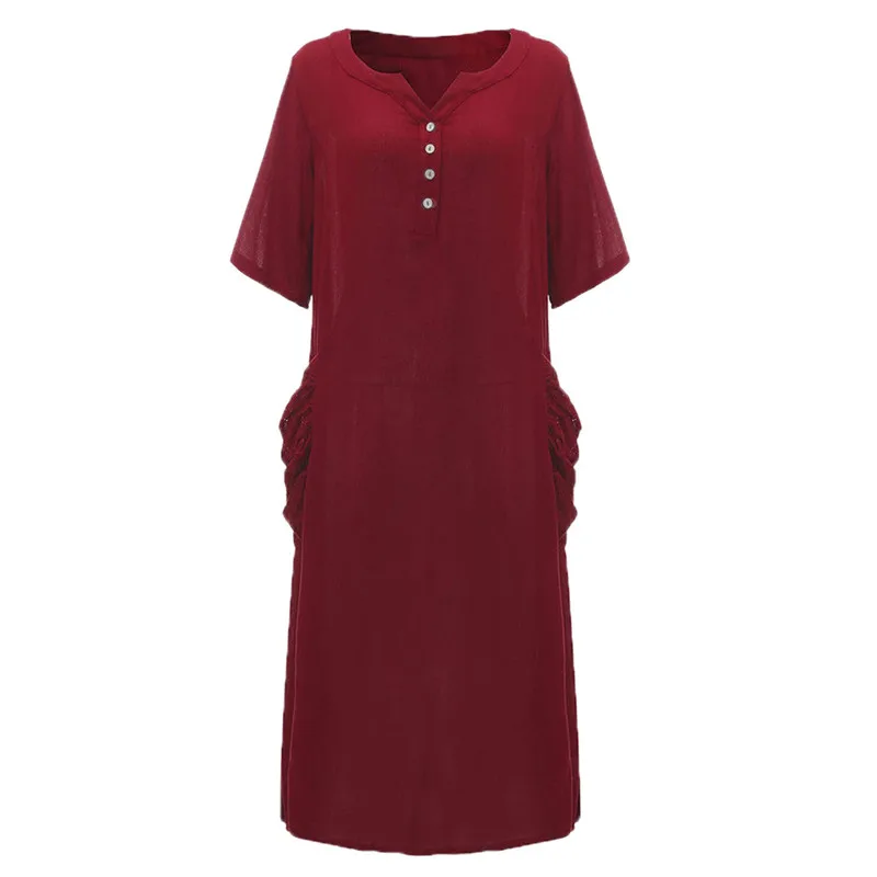Женское платье-туника большого размера винтажное длинное платье с коротким