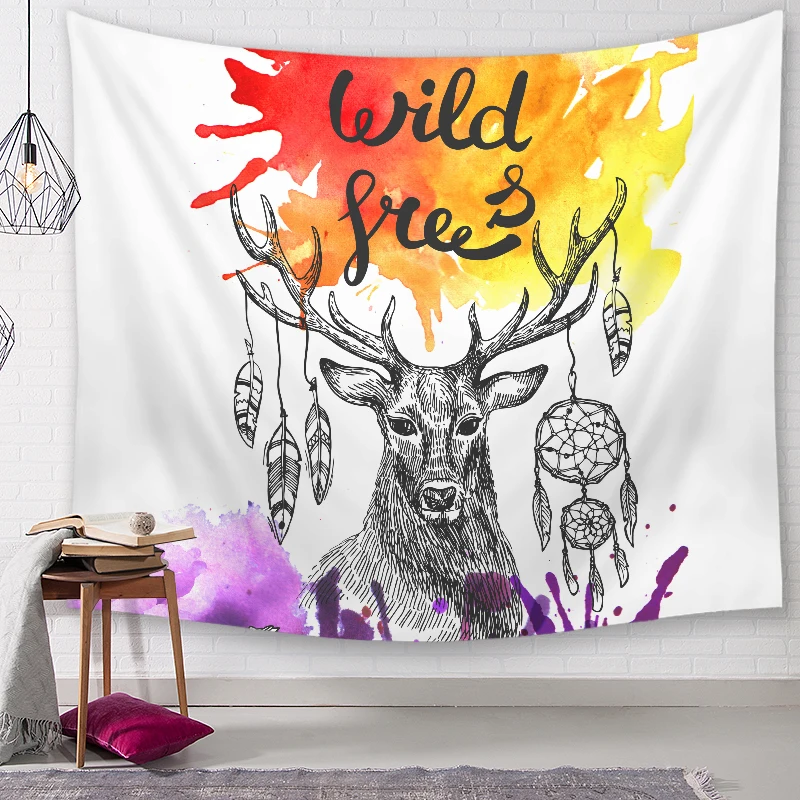 МАНДАЛА ГОБЕЛЕН настенный колдовство Хиппи Пляж пледы ковер Луна путешествия