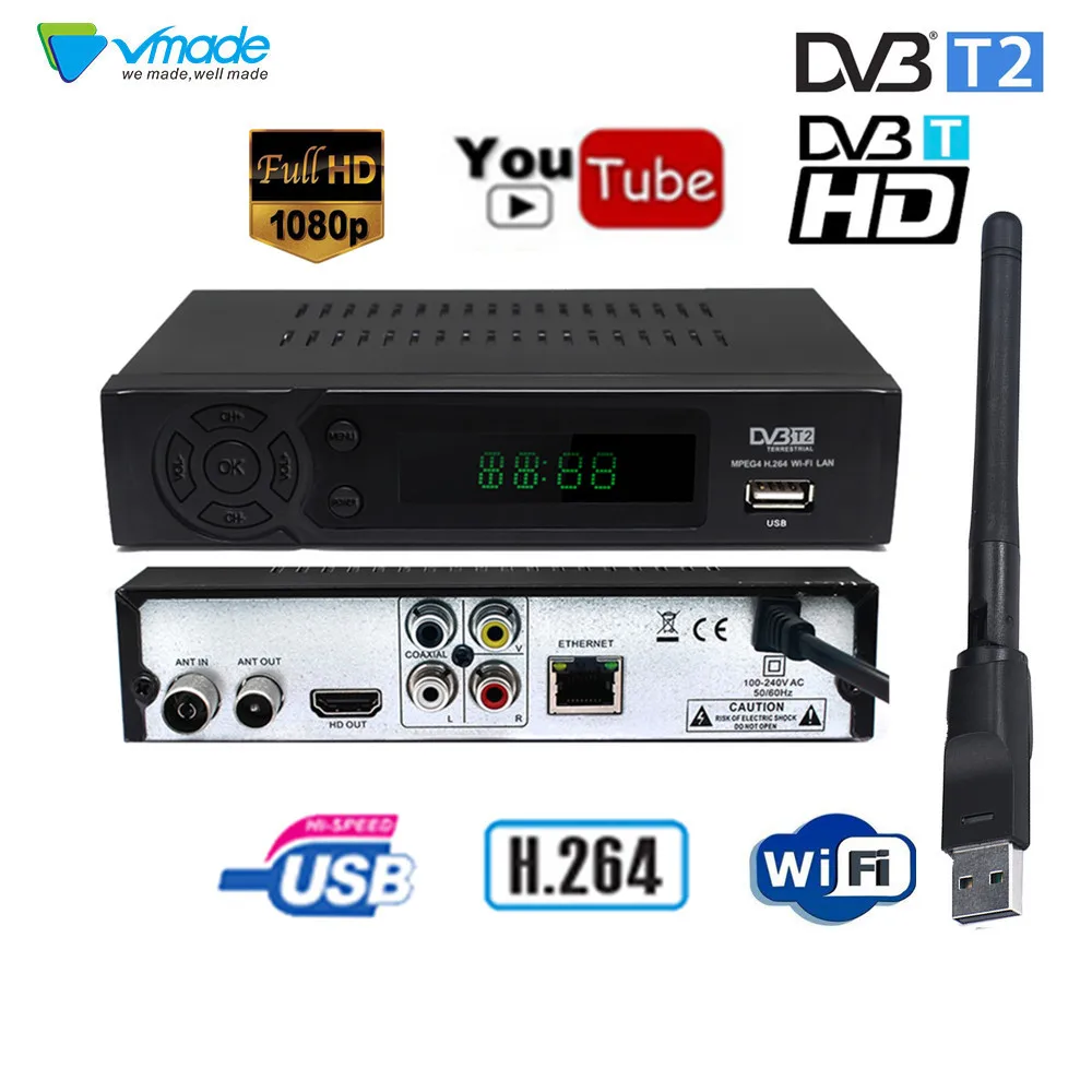 Новинка Φ спутниковый приемник HD MPEG4 DVB T2 H.264 ТВ T set top box|Спутниковое ТВ| |