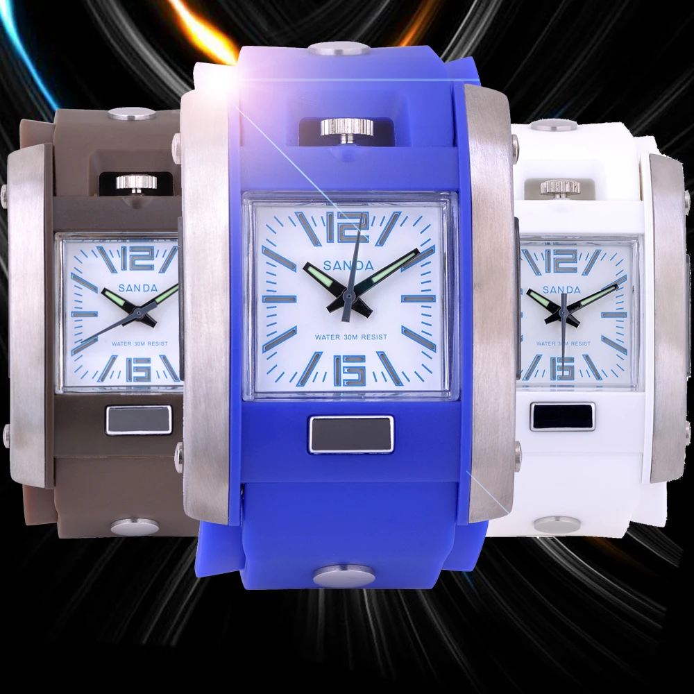 Модные мужские и женские Спортивные Отдых Кинетической Энергии Электронные Часы