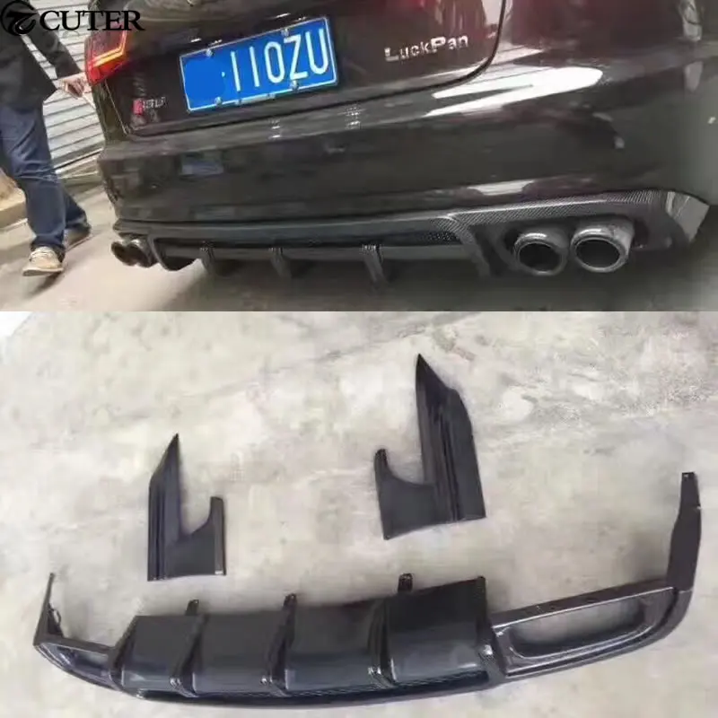 A6 RS6 комплект из углеродного волокна для кузова автомобиля задний диффузор