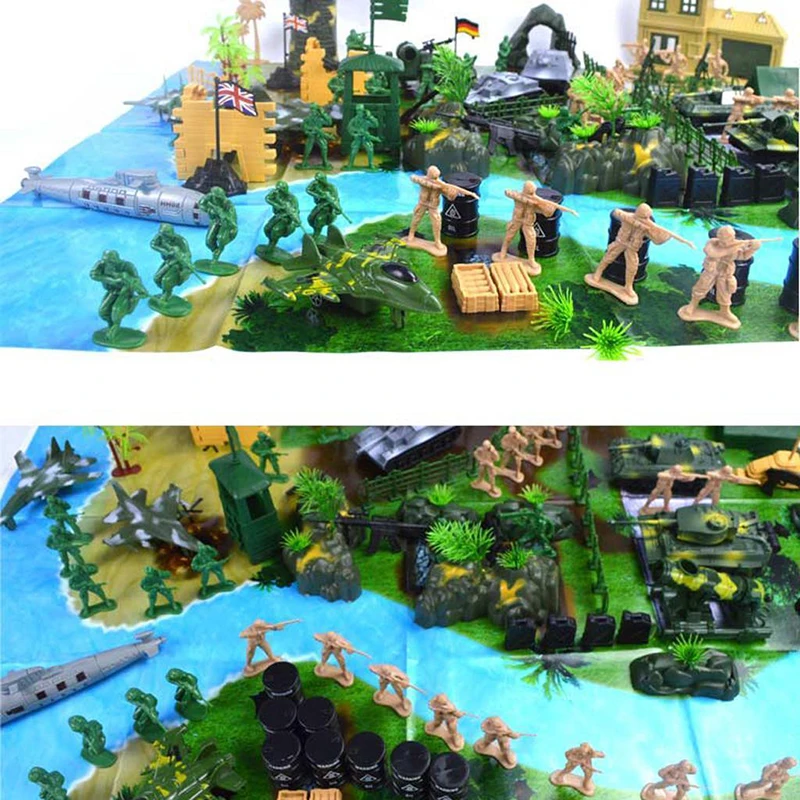 130 шт./компл. военная модель Пластик Playset Игрушка Солдат армии Для мужчин 5 см