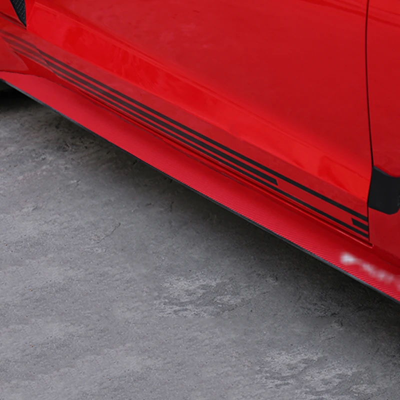 Защитные наклейки QHCP на дверь и боковую юбку для Ford Mustang 2015 2019 внешние аксессуары