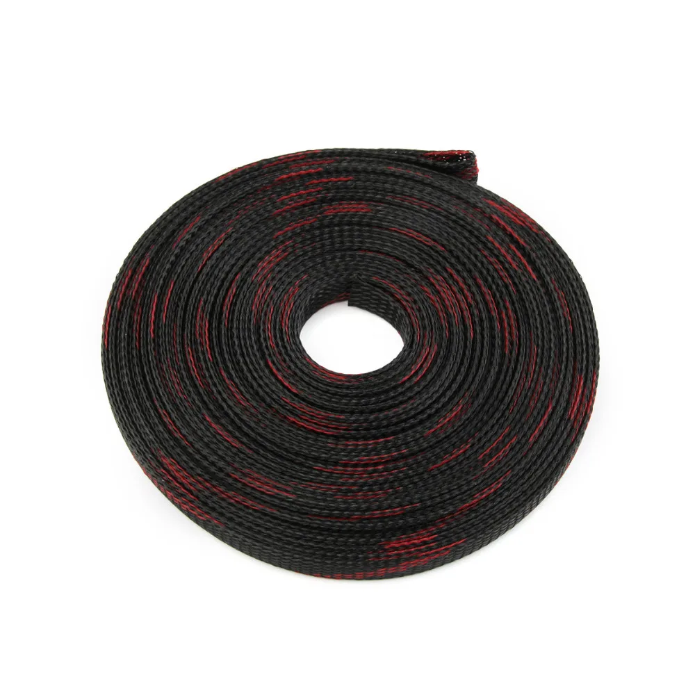 10M 10mm Braided Cable Sleeving 5 Colors Insulation Cables Wire Wrapper PET Tight Expandable Sleeves | Обустройство дома