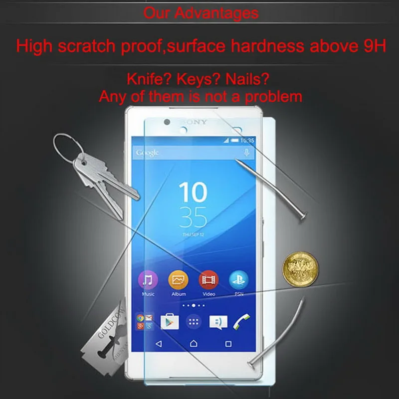Для Sony Xperia E4 закаленное Стекло Экран протектор 9 H ЖК-дисплей спереди Плёнки для