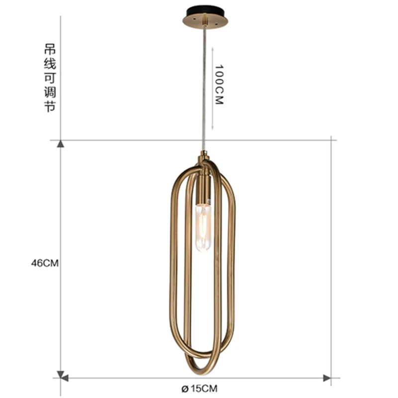 Gold Black Nordic Pendant Light Clear Glass Lampshade Hanging Lamp Dining Room Cafe Bar LED Lights Suspension Luminaire | Освещение