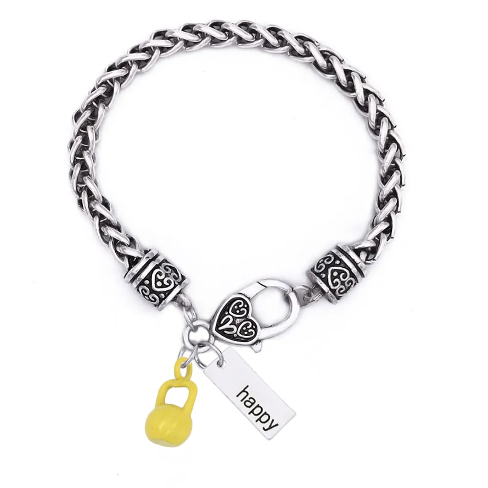 Металлические браслеты с подвеской в виде колокольчиков для фитнеса и тяжелой