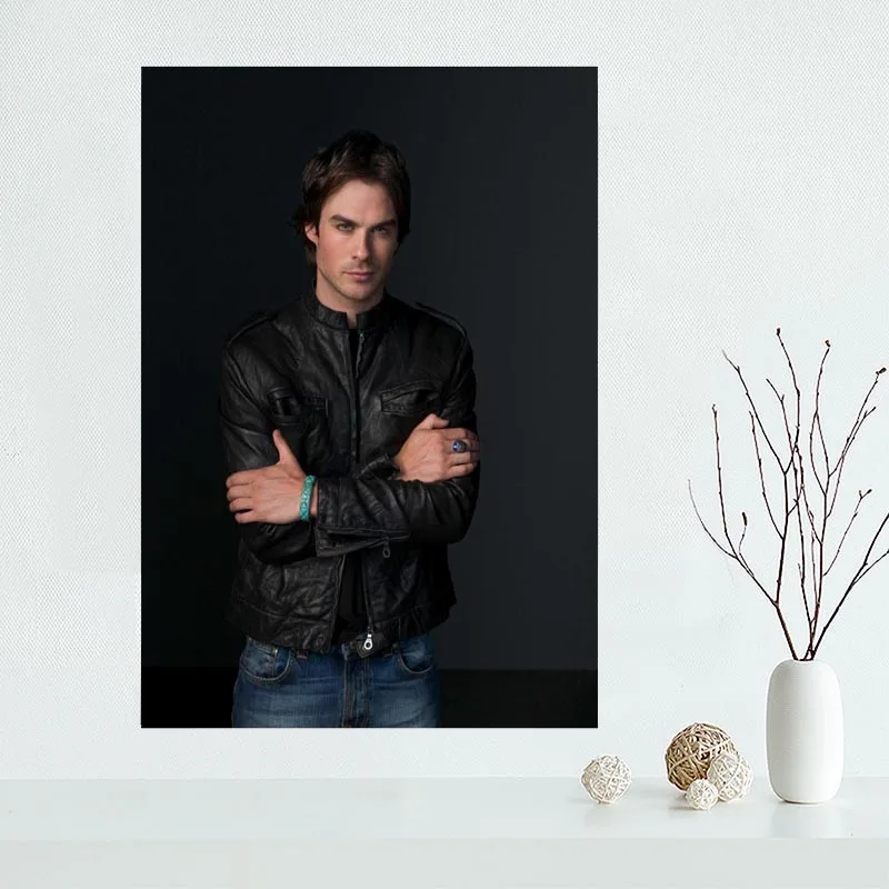 2017 New arrival Custom Ian Somerhalder Canvas Painting Poster Home Decor Cloth Silk Fabric Wall Art for Living Room | Дом и сад