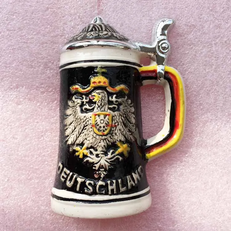 Немецкая 3D пивная кружка керамическая наклейка на холодильник креативный