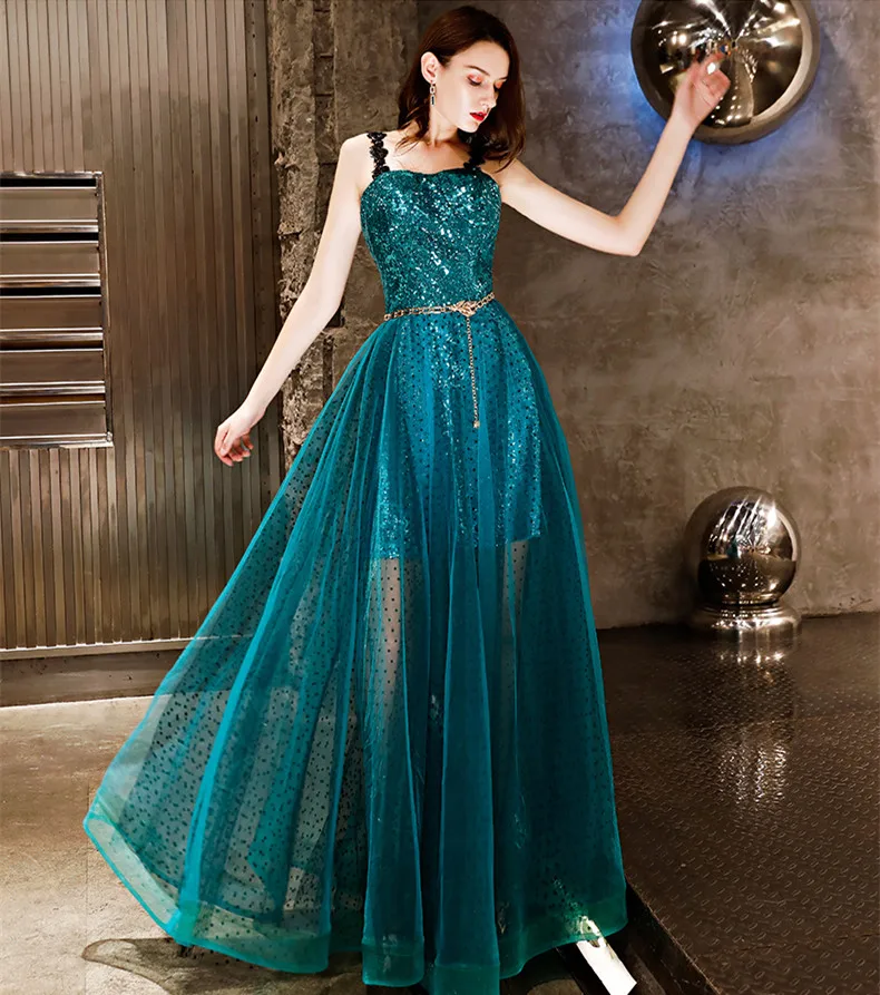 Блестящее платье для выпускного jaevini девушек с золотым поясом на тонких