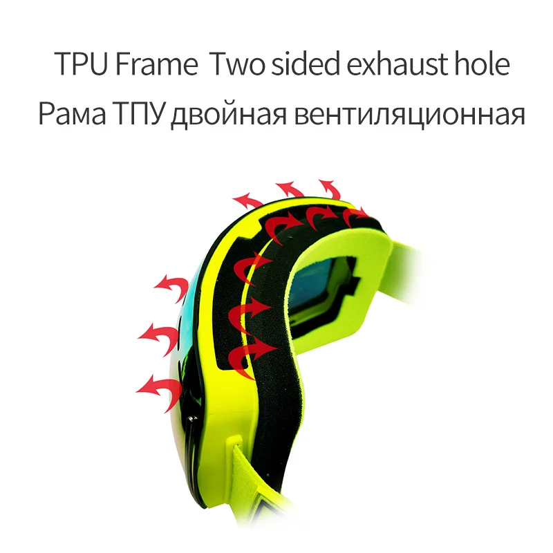 Брендовые лыжные очки двухслойные UV400 Анти-туман большой Лыжная маска очки на лыжах мужские и женские зимние очки для катания на сноуборде Горнолыжные очки сноуборд доска лыжные очки сноуборд доска маска для сноуборд