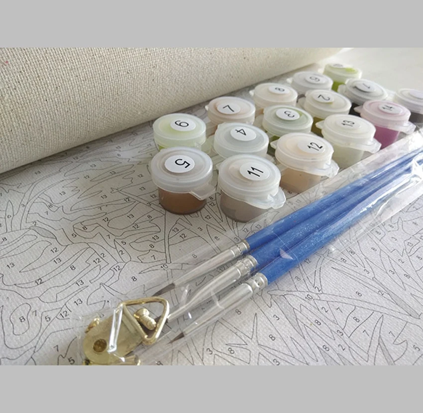 Цифровая фотография сделай сам акриловая Раскраска по номерам на холсте с