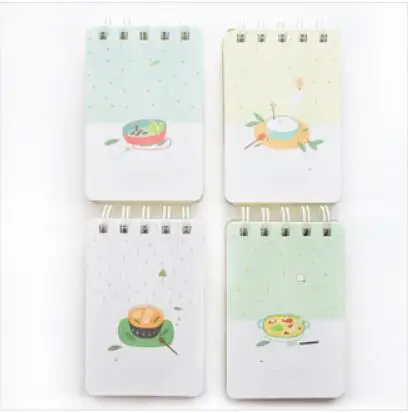 Coloffice Kawaii спиральная записная книжка с милой катушкой мини блокнот для записей для школьников набор канцелярских принадлежностей случайный дизайн 1 шт - Цвет: Random 2