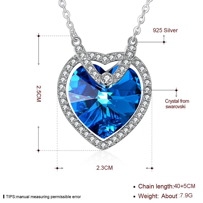 LEKANI кристаллы от SWAROVSKI Изящные Ювелирные изделия настоящее Серебро S925 подвеска