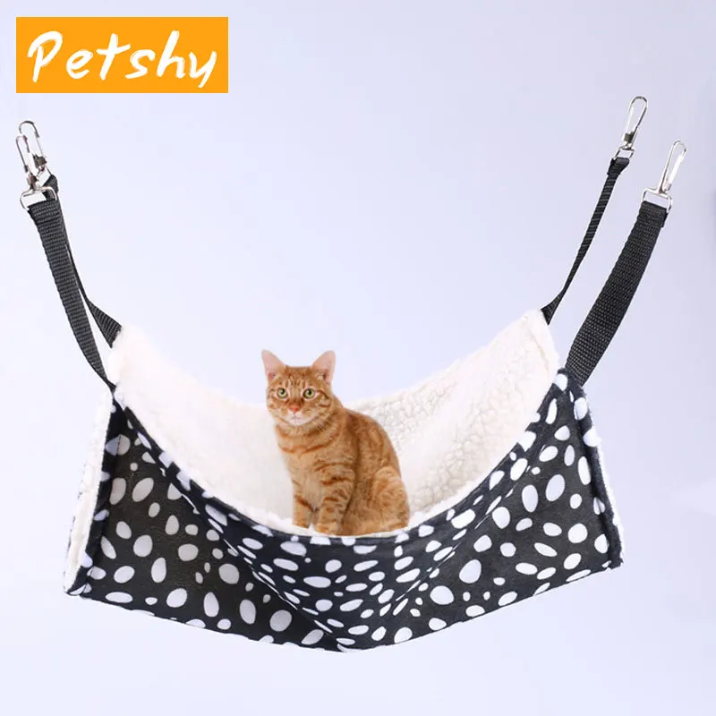 Petshy 6 Цвета теплый висящий кошачий кровать коврик мягкий гамак зимний питомец