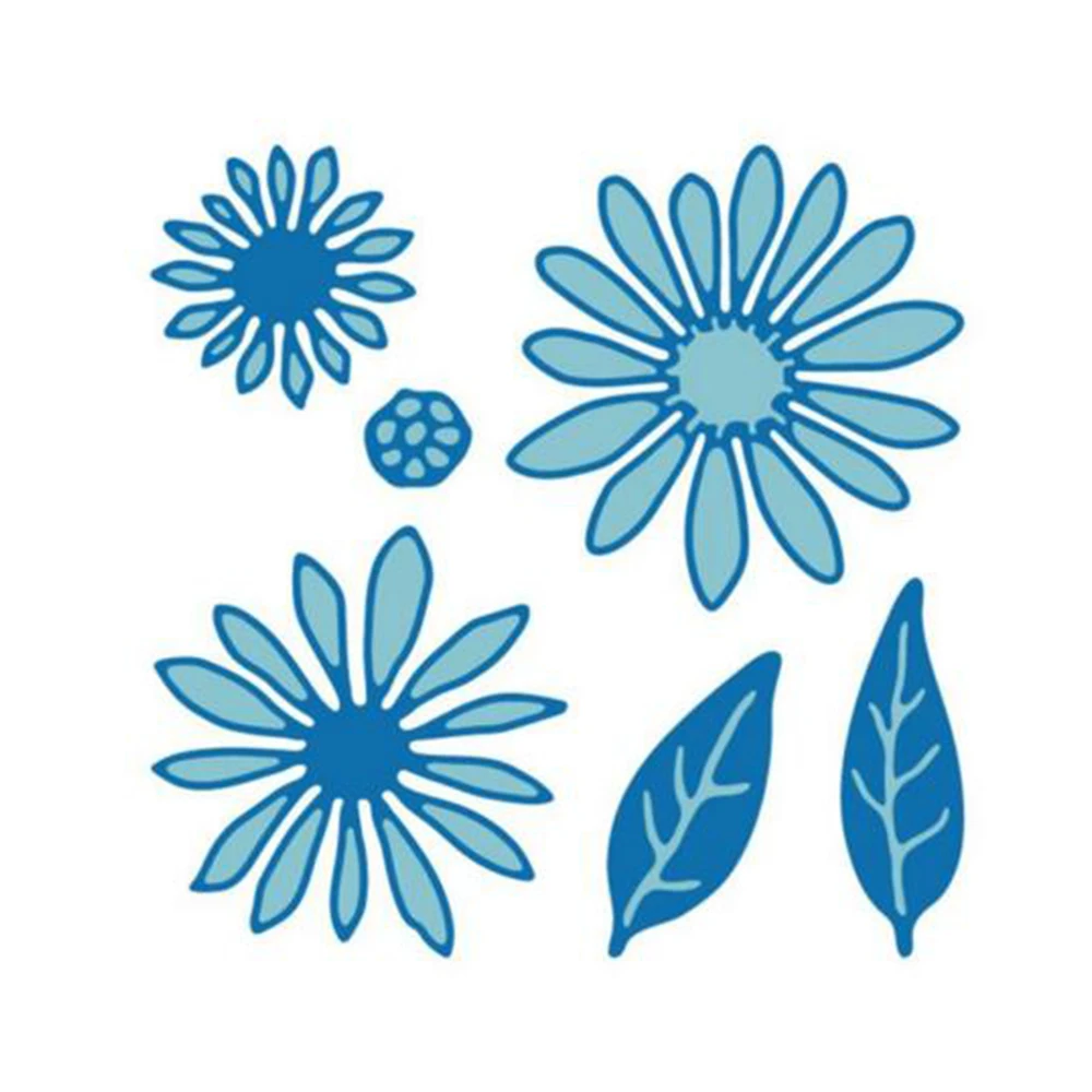 Штамп и штампы в виде цветов 2020 хризантемы 6 шт. штамп для резки металла