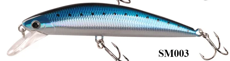 Умная Приманка Minnow 113 мм/50 г ABS пластик 7 цветов 3D глаза тонущие искусственные приманки крючок для рыбной ловли Peche Mer жесткая приманка - Цвет: SM003