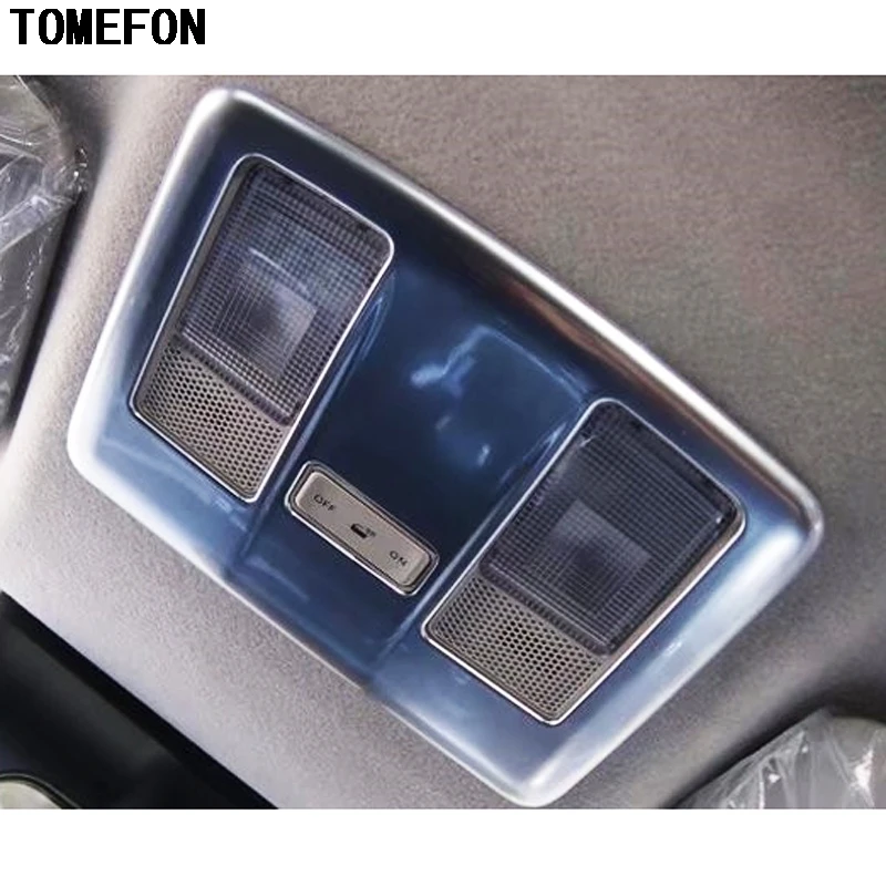 

TOMEFON 2pcs For Mazda 2 Mazda2 Demio DJ 2014 2015 2016 ABS Chrome Matte Ceiling Roof Top Reading Lamp Light Trim Cover