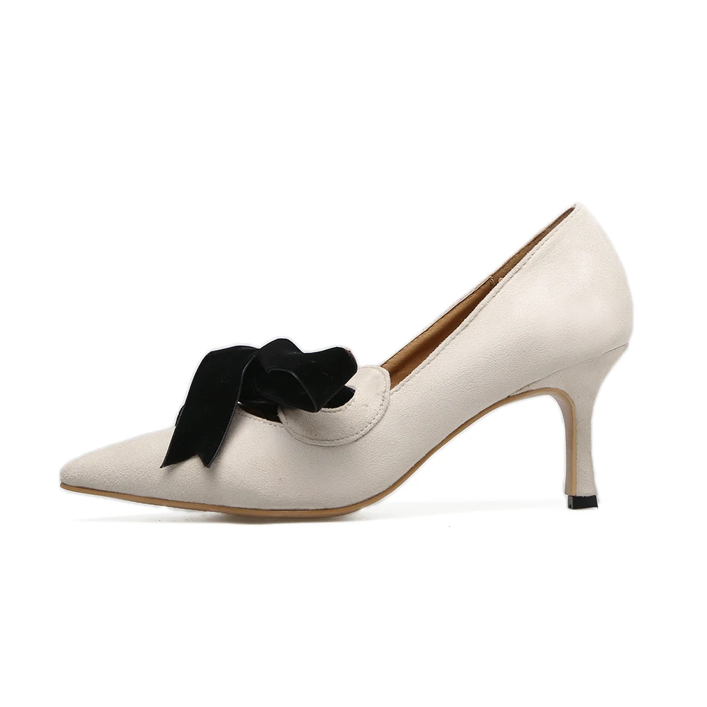 Sexy High Heels Shoes Women White PU Leather 2017 Autumn Brand Butterfly-knot Pumps Slip-On Ladies Wedding Bridal | Обувь