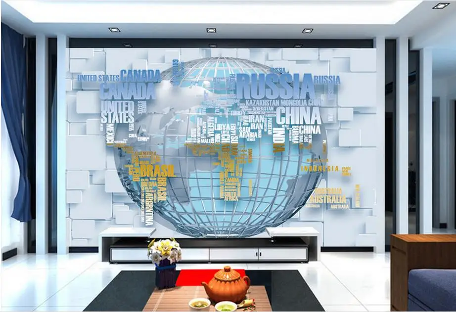 Индивидуальные роскошные обои с английским алфавитом 3d настенные фрески для