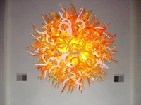 free shipping simple hall light ball shape hand blown art glass chandelier