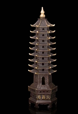 Изделия из меди и латуни азиатская 9 уровневая пагода религиозная башня