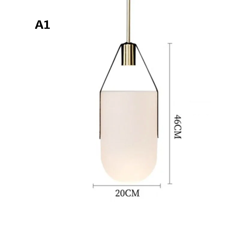 Скандинавская простая маленькая Подвесная лампа стеклянный для ресторана бара