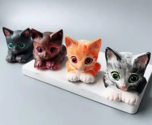 Силиконовая форма для мыла в виде кошачьих зерен DIY ремесло домашнее украшение