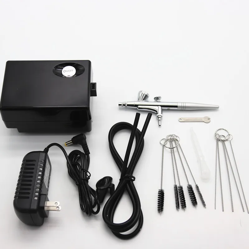 Мини-пульверизатор Аэрограф Комплект компрессора 12 В воздушная щетка пистолет для художественной живописи макияж Маникюр Ремесло модель аэрографа набор инструментов для ногтей