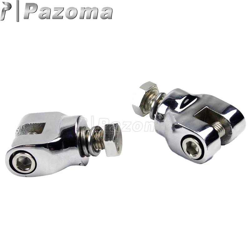 Universal Chrome Motorbike Steel Foot Peg Clevis Mounts Rest Male Mounting for Harley Custom Dyna Cafe Racer Bobber | Автомобили и