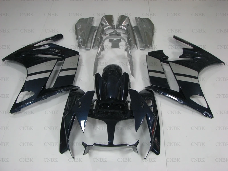 Для YAMAHA FJR 1300 2007 - 2012 кузов 08 09 темно-синий Серебряный FJR1300 Пластиковые обтекатели