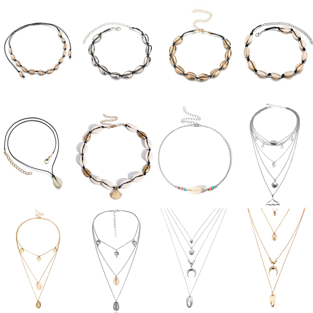 Женское Ожерелье с кулоном ручной работы ожерелье в богемном стиле из ракушек