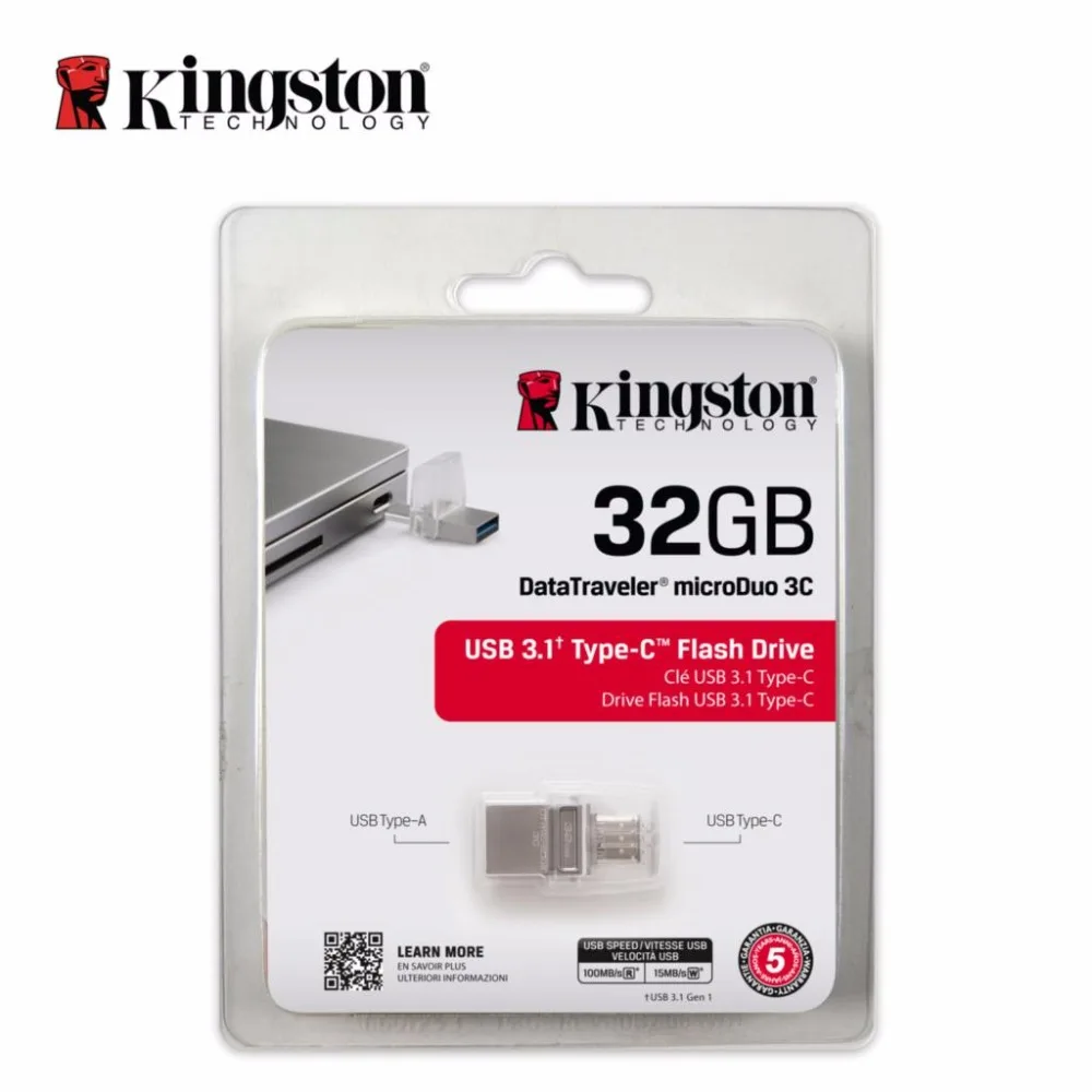 Usb флеш накопитель Kingston OTG Type C 3 1 дюйма USB 0 32/64/128 ГБ|pen drive 3.1|kingston otgusb 3.0 16gb |