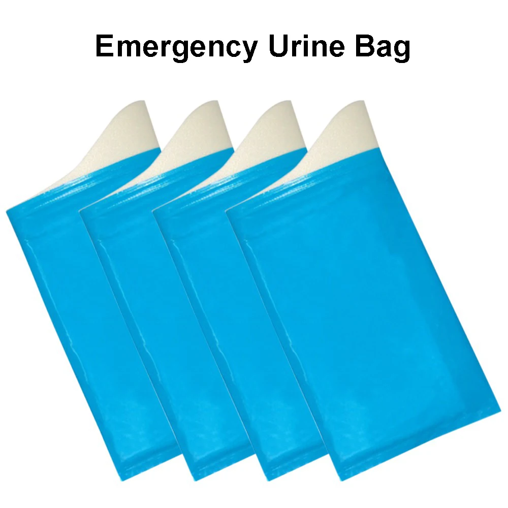 

Urine Bag 4pcs 600ml Emergency Piss Vomit Unisex Mini Portable Toilet Convert Liquid to Solid for Car Driving Travel Sick