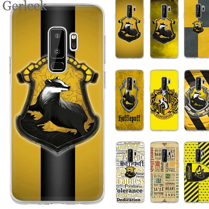 Чехол Hogwarts hufflepuff для Samsung M10 M20 M30 M40 S6 S7 Edge S8 S9 S10 Plus S10e Note 8 9 10 милый