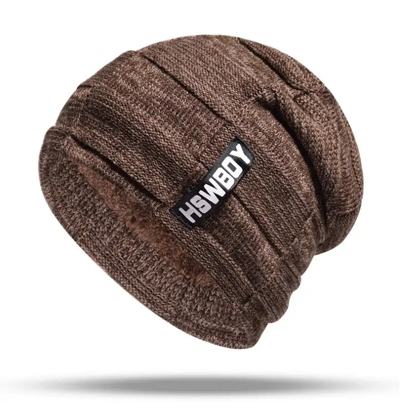 Женская и мужская вязаная шапка 2018 осенне зимняя теплая бини Skullies Повседневная