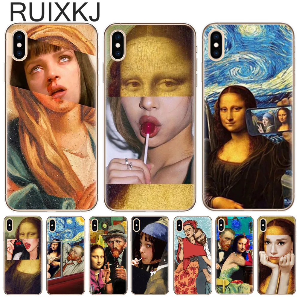 Забавные Чехлы для iPhone X XR XS MAX Van gogh Starry мягкие чехлы телефонов Чехол 5 5S SE 6 6S Plus 7 8