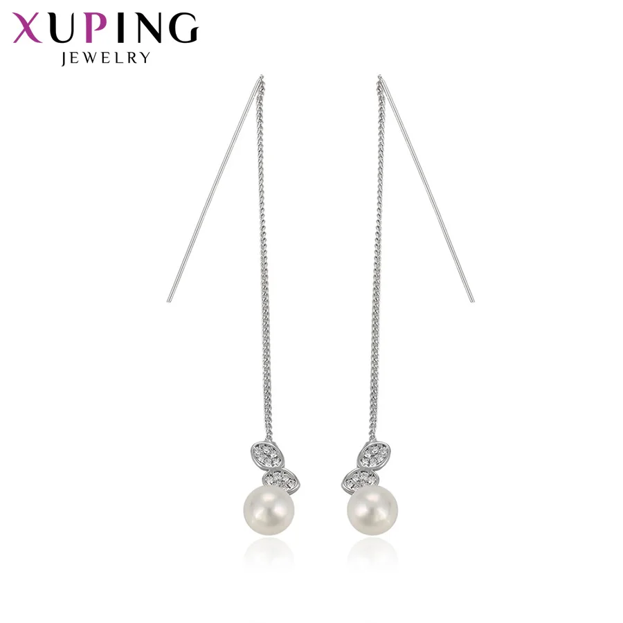 Xuping ювелирные изделия модные уникальные роскошные длинные серьги с имитацией