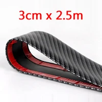 3cm x 2.5meters Наклейки для автомобиля 3D углеродное волокно Резина Стайлинг порога протектор товары для Suzuki Sx4 S-Кросс-Аксессуары - Название цвета: 3cm x 2.5meters