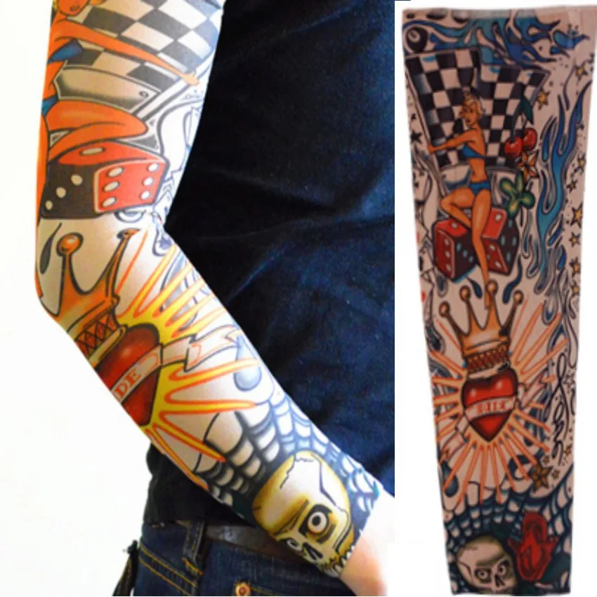 1 шт. наклейки на тело крутой временный рукав татуировки нейлоновые Полосатые