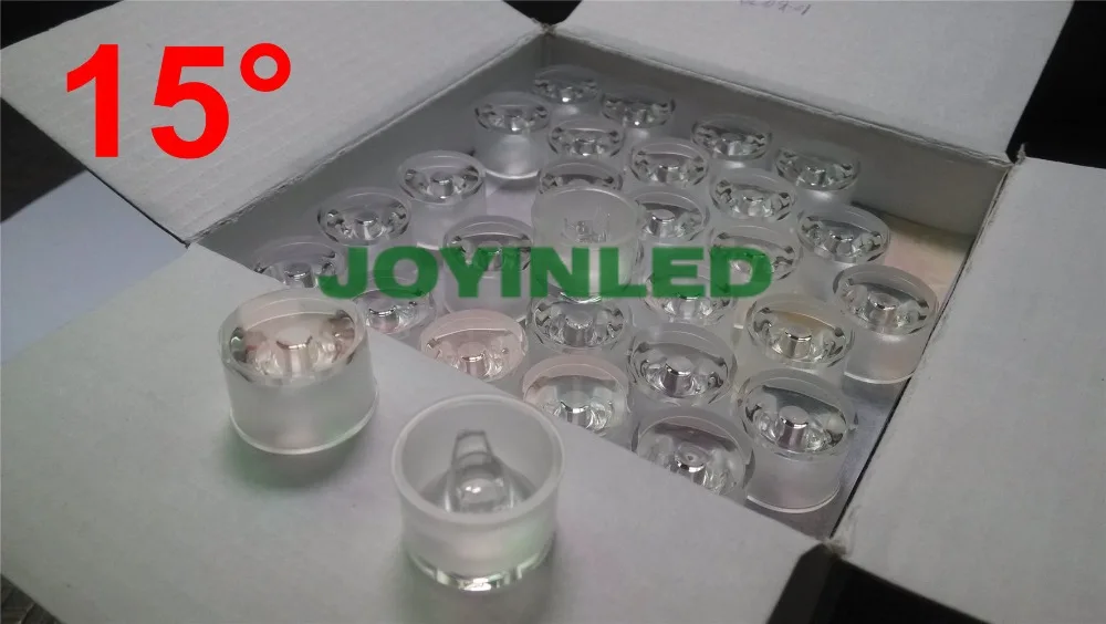 Бесплатная доставка 100 шт./лот водонепроницаемая светодиодная линза 15 градусов 20