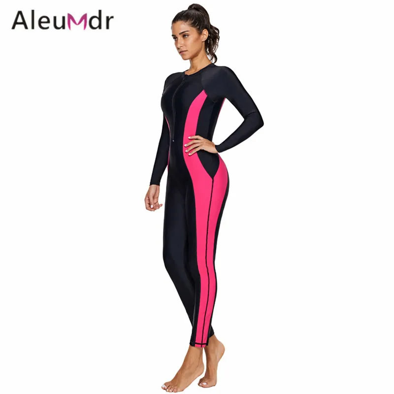 Aleumdr Lady One Piece Rashguard Women Fitness Black Colorblock Surfing Sport Suit LC410891 Trajes De Ba O Las Mujeres | Спорт и