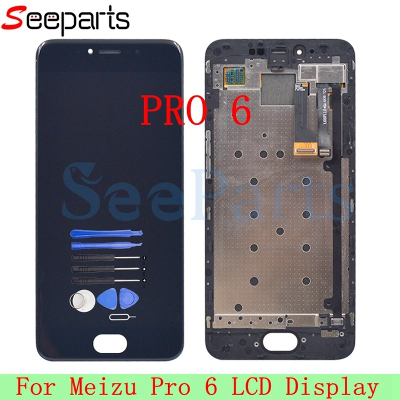 

NEW 1920*1080 For Meizu Pro 6 LCD Display Touch Screen Digitizer Assembly With Frame Replacement For 5.2" Meizu pro6 Display