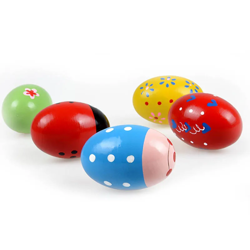 iPiggy Wooden Egg Sand Music Toy Hammer Early Education Musical Instrument For Children Baby Hand Play Toys Random Color |